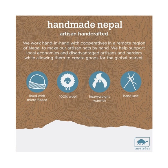 NWT Turtle Fur Nepal Mika Hand Knit Wool Beanie in “Denim blue” 😍 - Picture 4 of 4